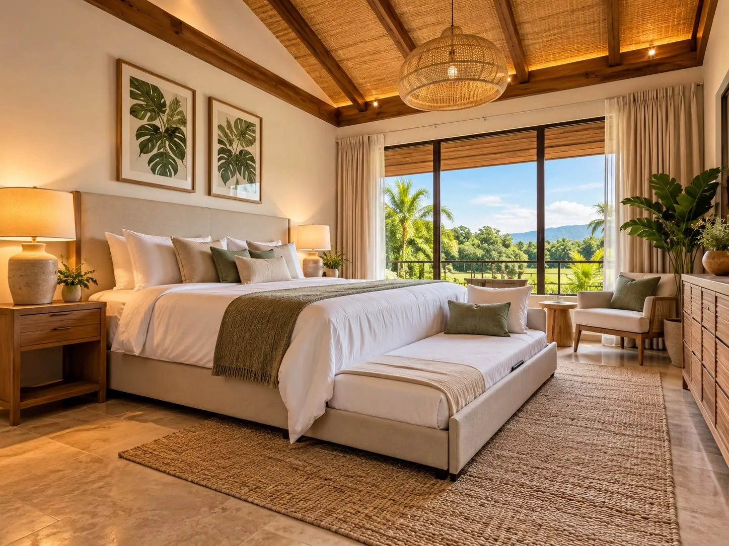 Amplia y elegante habitación de estilo colonial, diseñada para brindar comodidad — Habitaciones